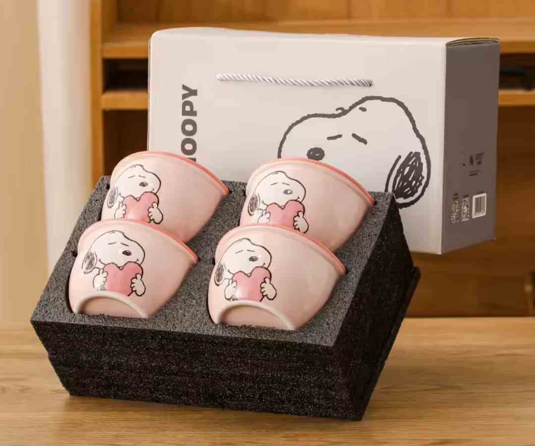 Happy Campers Ceramic Cup Set – 4 Pieces