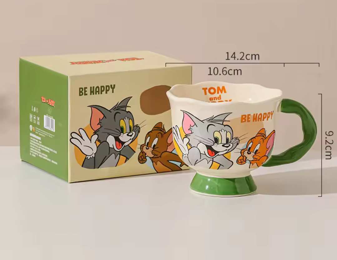 Retro Cartoon Ceramic Mug – 400ml