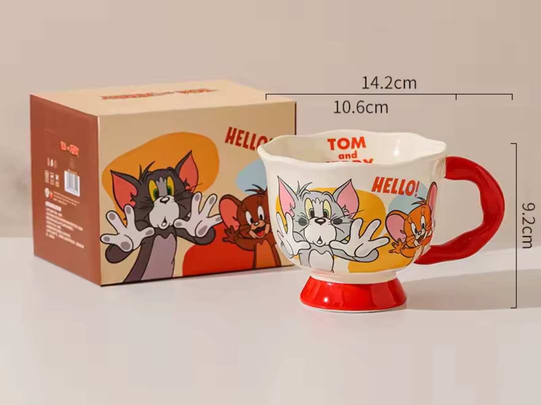 Retro Cartoon Ceramic Mug – 400ml