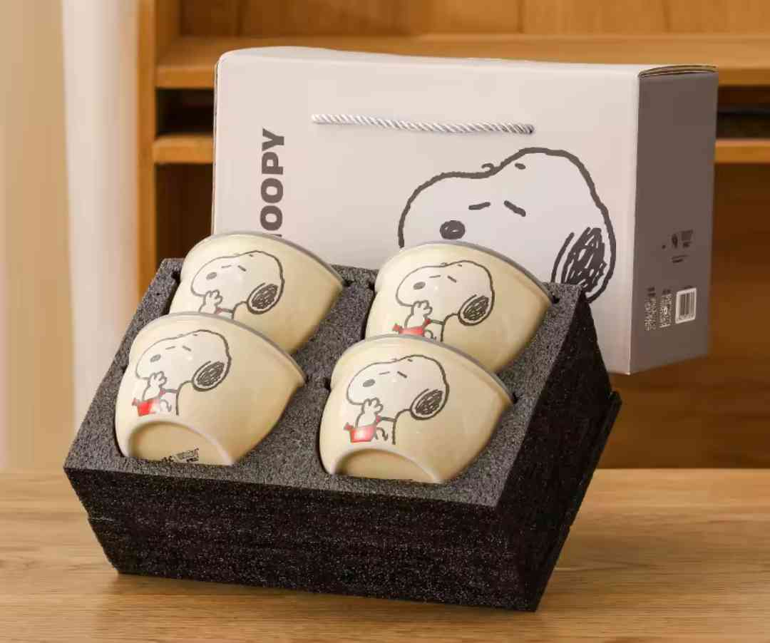 Happy Campers Ceramic Cup Set – 4 Pieces