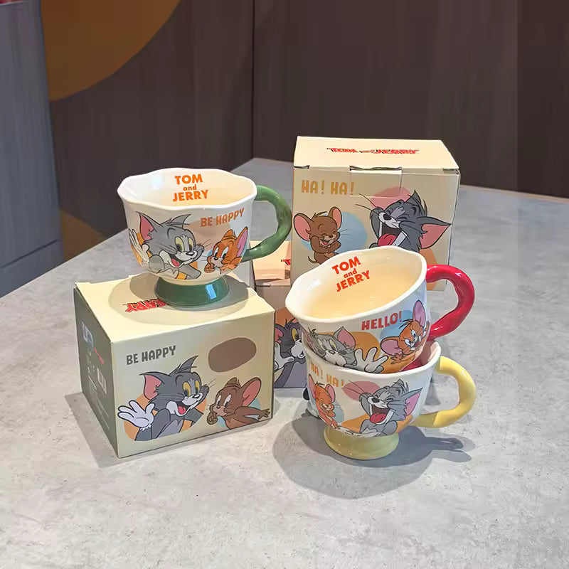 Retro Cartoon Ceramic Mug – 400ml