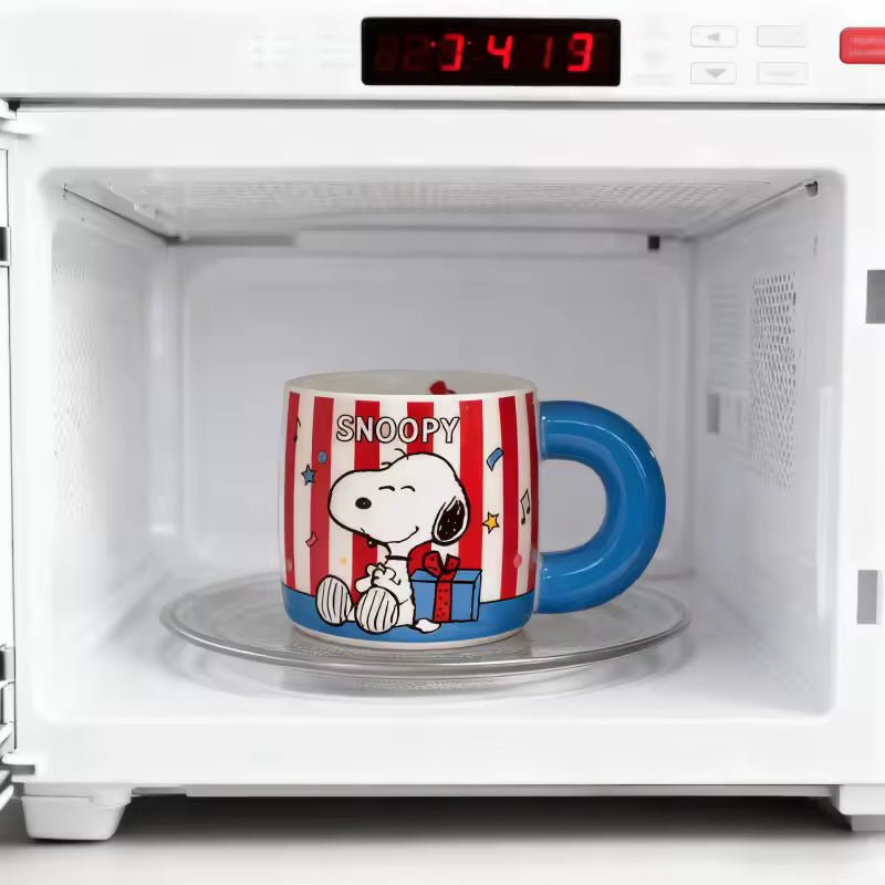 Retro Stripe Ceramic Mug – 400ml